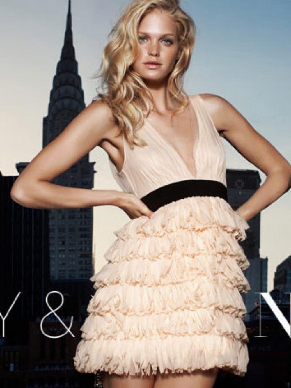 H&M Party Dress Fringes Champagne